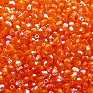 100pcs Czech Fire Polished Faceted Glass Beads Round 3mm Hyacinth AB