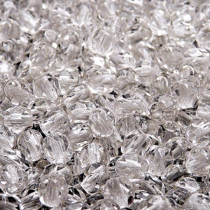 80pcs Czech Fire Polished Faceted Glass Beads Round 5mm Crystal