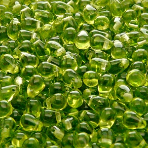 80pcs Czech Pressed Glass Teardrop Beads 4x6mm Olivine