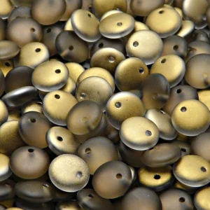 40pcs Czech Pressed Glass Lentil Beads 8mm Crystal Valentinit Matte
