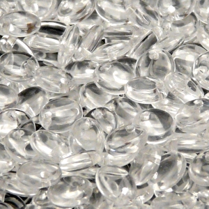 40pcs Czech Pressed Glass Lentil Beads 8mm Crystal