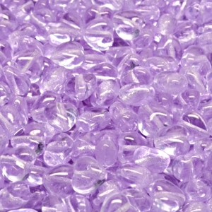 50pcs Czech Pressed Glass Heart Beads 6mm Alexandrite 