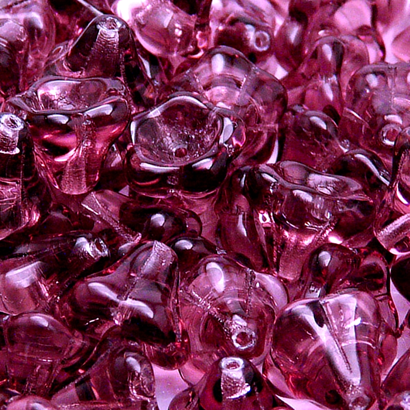 10pcs Czech Pressed Glass Bell Flowers Beads 11x13mm Amethyst