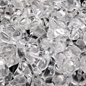 10pcs Czech Pressed Glass Bell Flowers Beads 11x13mm Crystal