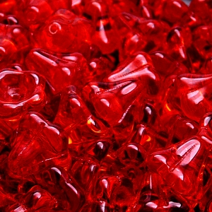 10pcs Czech Pressed Glass Bell Flowers Beads 11x13mm Ruby
