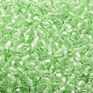 100pcs Czech Fire Polished Faceted Glass Beads Round 4mm Green Peridot