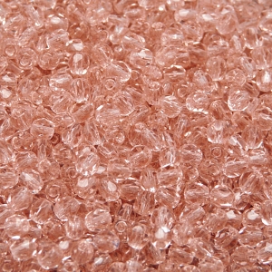100pcs Czech Fire Polished Faceted Glass Beads Round 4mm Rosaline