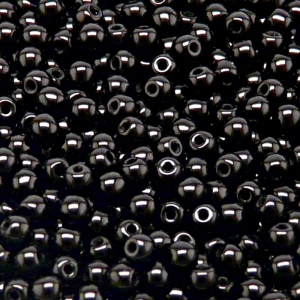200pcs Czech Pressed Glass Beads Round 4mm Jet