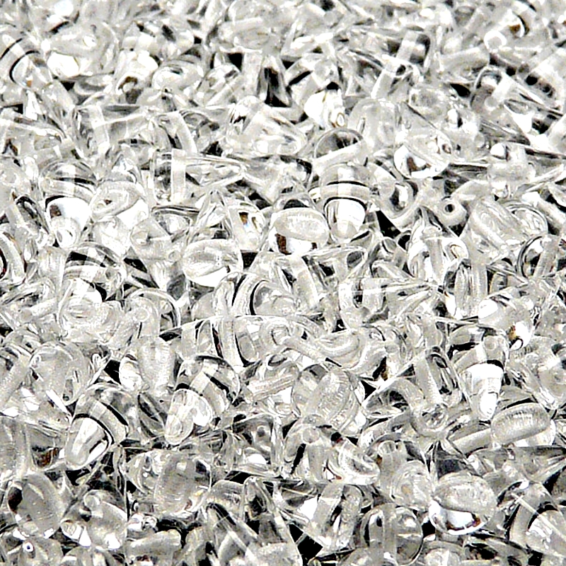 50pcs Czech Pressed Glass Spike Beads 5x8mm Crystal