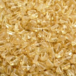 100pcs Czech Pressed Glass Pinch Beads 5mm Golden Fish