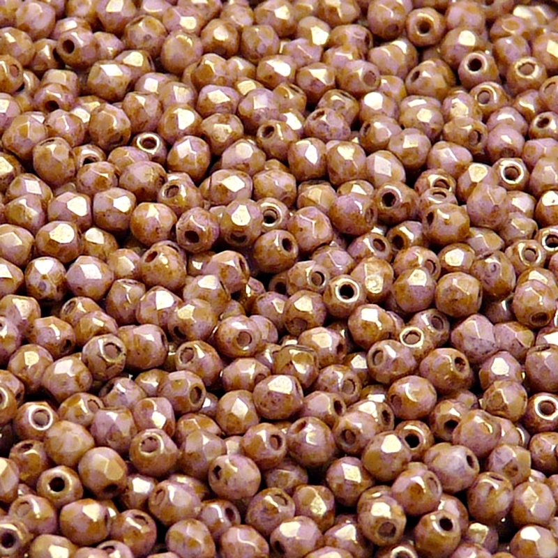 100pcs Czech Fire Polished Faceted Glass Beads Round 3mm Opaque Chalk White Violet Brown Marble Luster