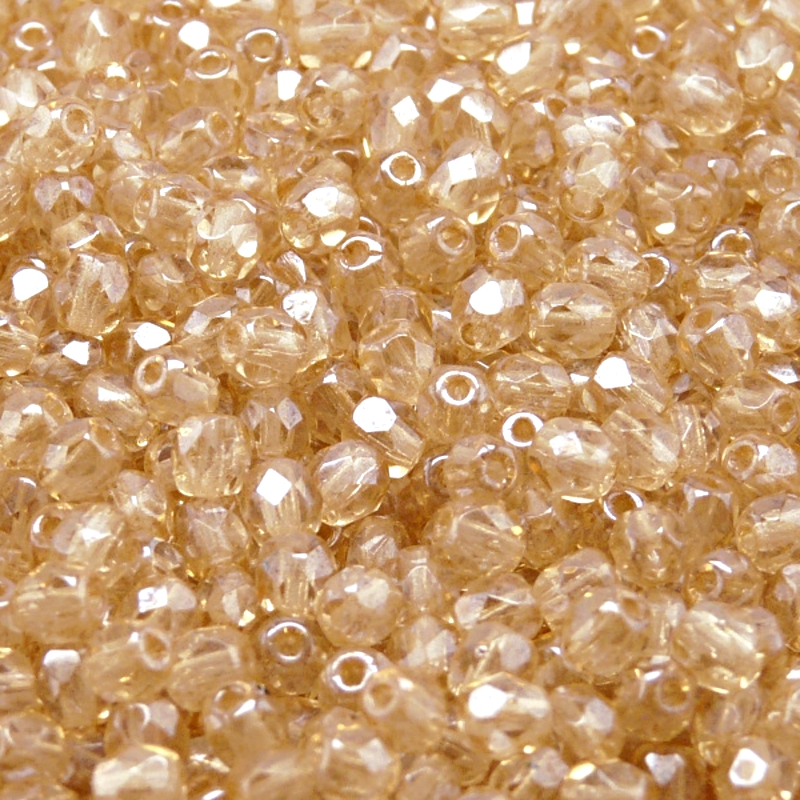 100pcs Czech Fire Polished Faceted Glass Beads Round 4mm Crystal Orange Luster