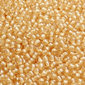200pcs Czech Pressed Glass Round Beads 3mm Crystal Orange Luster