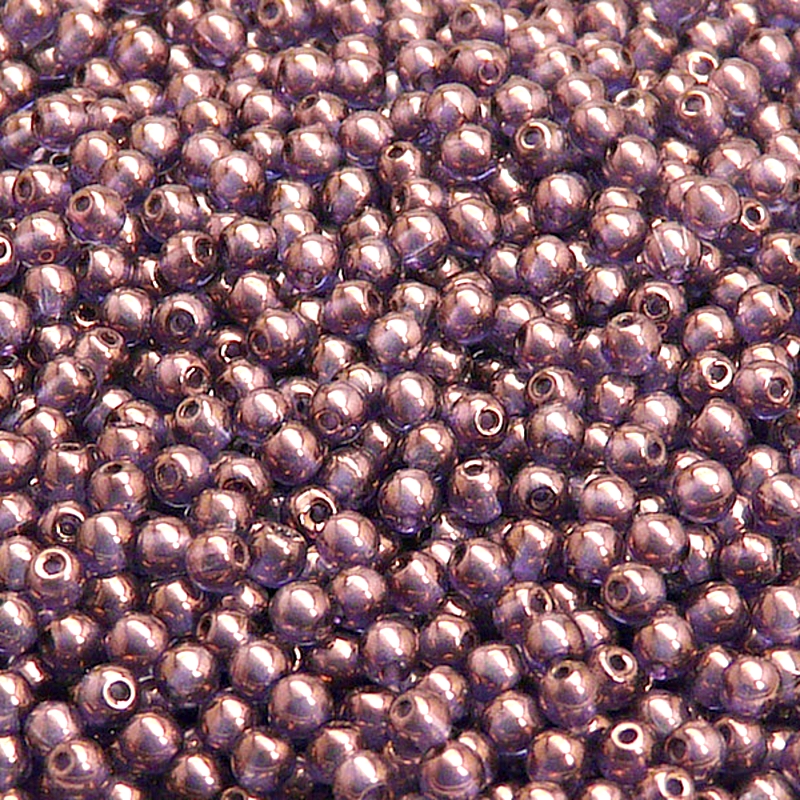 200pcs Czech Pressed Glass Round Beads 3mm Crystal Violet Vega Luster