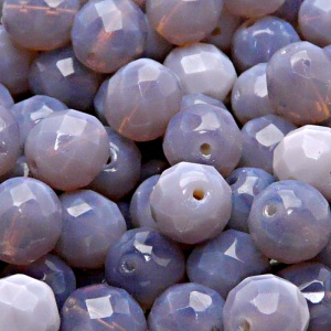 10pcs Czech Fire Polished Faceted Glass Beads Round 10mm Violet Opal