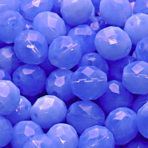 10pcs Czech Fire Polished Faceted Glass Beads Round 10mm Sapphire Opal