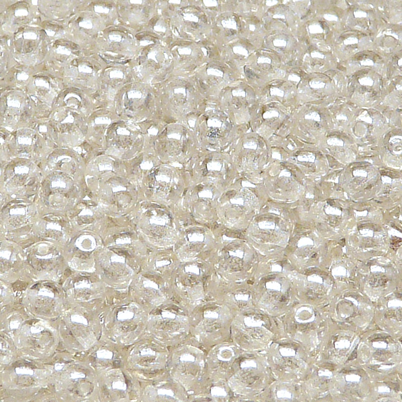 100pcs Czech Pressed Glass Round Beads 4mm Crystal White Luster