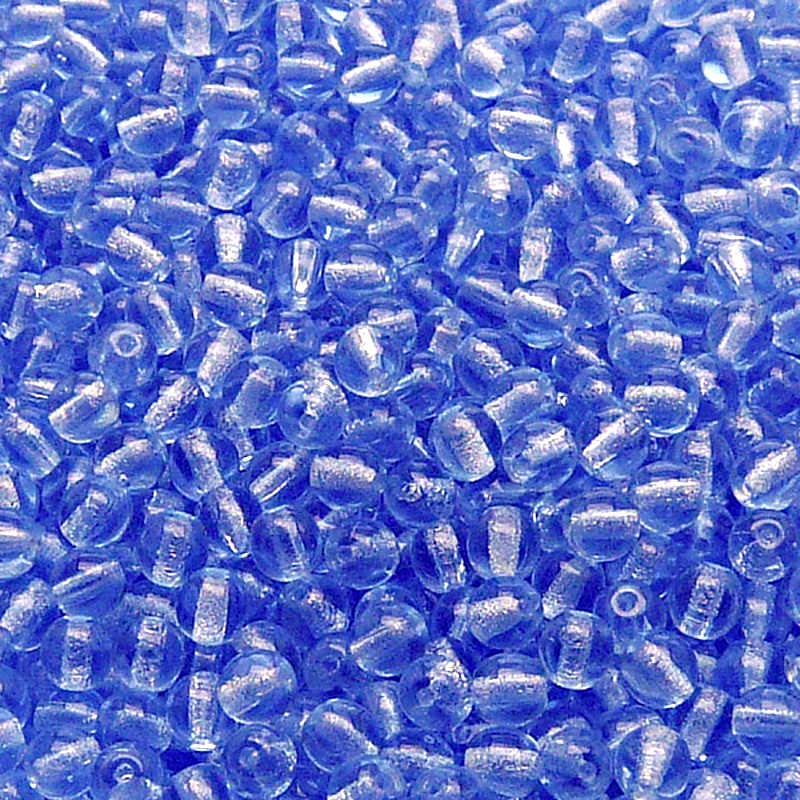 100pcs Czech Pressed Glass Round Beads 4mm Sapphire