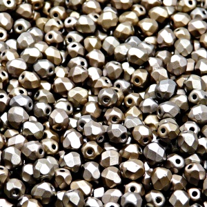 100pcs Czech Fire Polished Faceted Glass Beads Round 4mm Crystal Bronze Gray Rainbow Matte