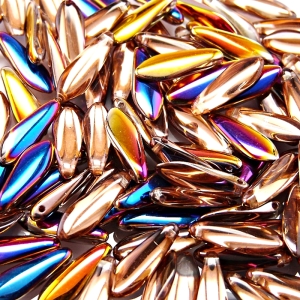 30pcs Czech Pressed Glass Dagger Beads 5x16mm Crystal Sliperit