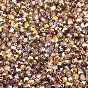 100pcs Czech Fire Polished Faceted Glass Beads Round 3mm Crystal Santander