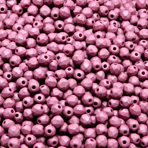 100pcs Czech Fire Polished Faceted Glass Beads Round 3mm White Alabaster Bordeaux Neon Silk Matte