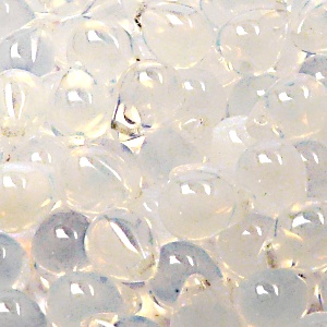 10pcs Czech Pressed Glass Teardrop Beads 10x14mm White Opal