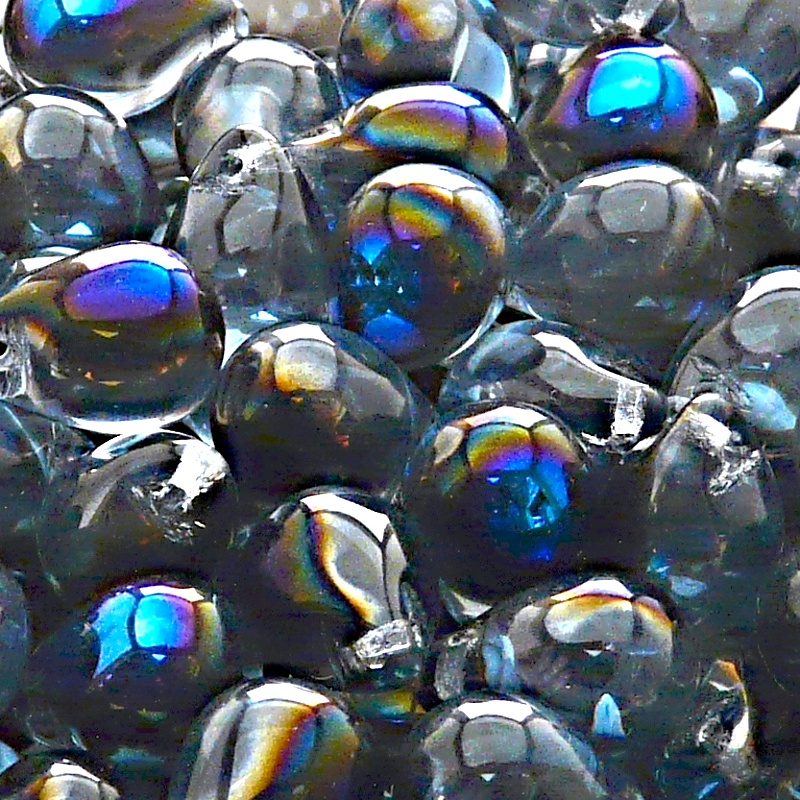 10pcs Czech Pressed Glass Teardrop Beads 10x14mm Light Sapphire Azuro