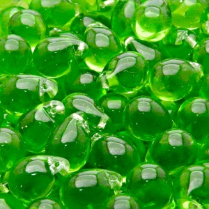 10pcs Czech Pressed Glass Teardrop Beads 10x14mm Light Chrysolite