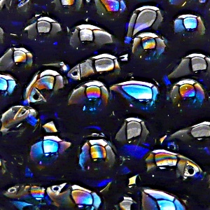 10pcs Czech Pressed Glass Teardrop Beads 10x14mm Cobalt Blue Azuro