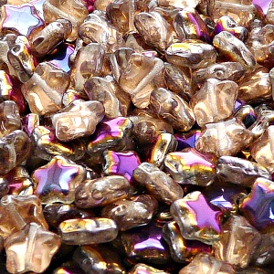 40pcs Czech Pressed Glass Star Beads 8mm Crystal Sliperit