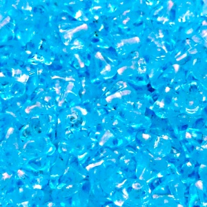 30pcs Czech Pressed Glass Bell Flowers Beads 6x8mm Light Aquamarine