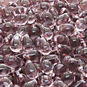 30pcs Czech Pressed Glass Teardrop Beads 6x9mm Light Amethyst