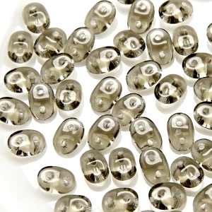 50pcs Czech Two Hole Pressed Glass Matubo SuperDuo Seed Beads 2,5x5mm Black Diamond
