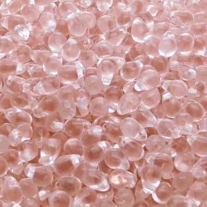 80pcs Czech Pressed Glass Teardrop Beads 4x6mm Rosaline
