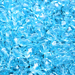 50pcs Czech Fire Polished Faceted Glass Beads Round 6mm Light Aquamarine